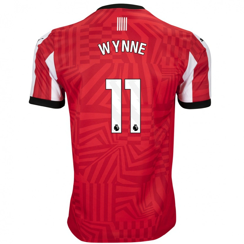 Danxen Niño Camiseta Megan Wynne #11 Rojo Blanco 1ª Equipación 2024/25 La Camisa México