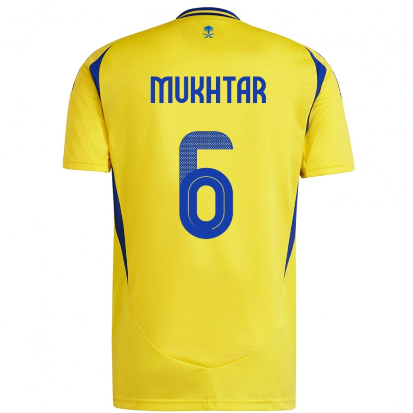 Danxen Niño Camiseta Mukhtar Ali #6 Amarillo Azul 1ª Equipación 2024/25 La Camisa México
