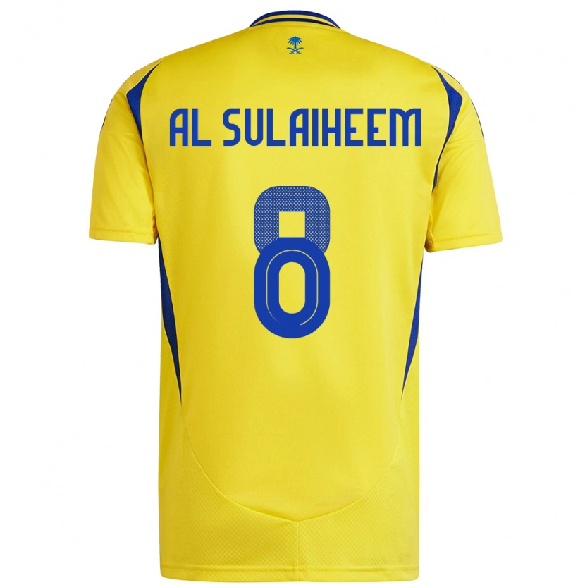 Danxen Niño Camiseta Abdulmajeed Al-Sulayhim #8 Amarillo Azul 1ª Equipación 2024/25 La Camisa México
