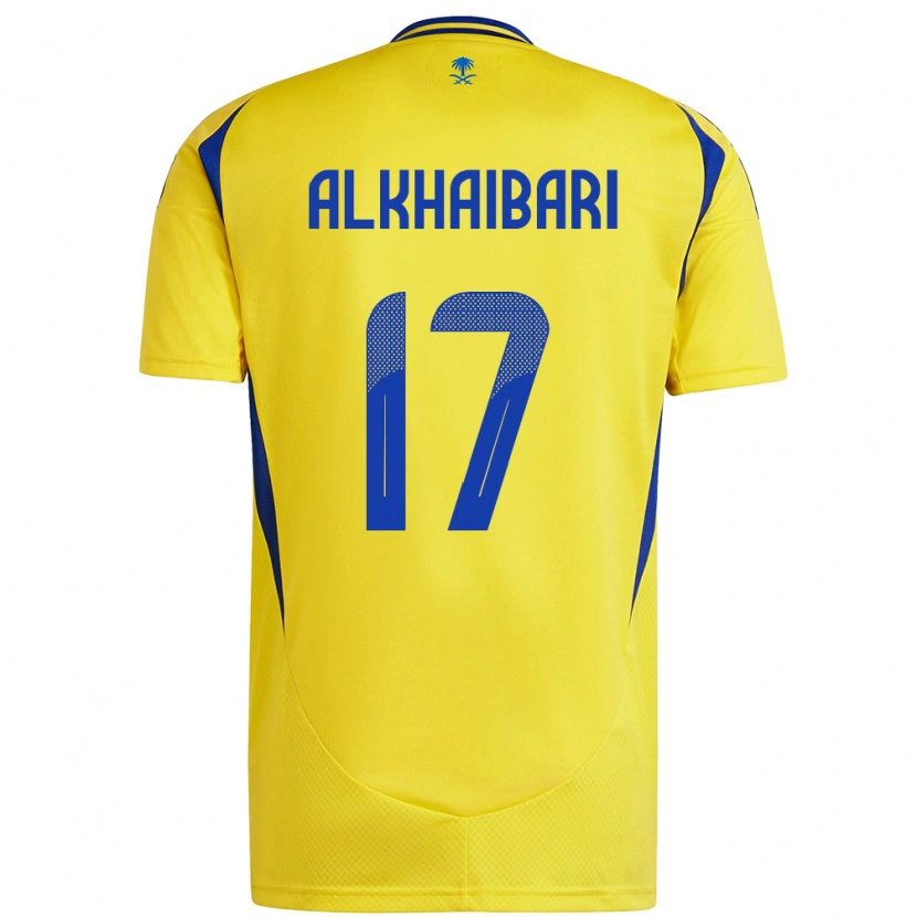 Danxen Niño Camiseta Abdullah Al-Khaibari #17 Amarillo Azul 1ª Equipación 2024/25 La Camisa México