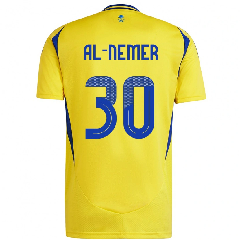 Danxen Niño Camiseta Meshari Al-Nemer #30 Amarillo Azul 1ª Equipación 2024/25 La Camisa México