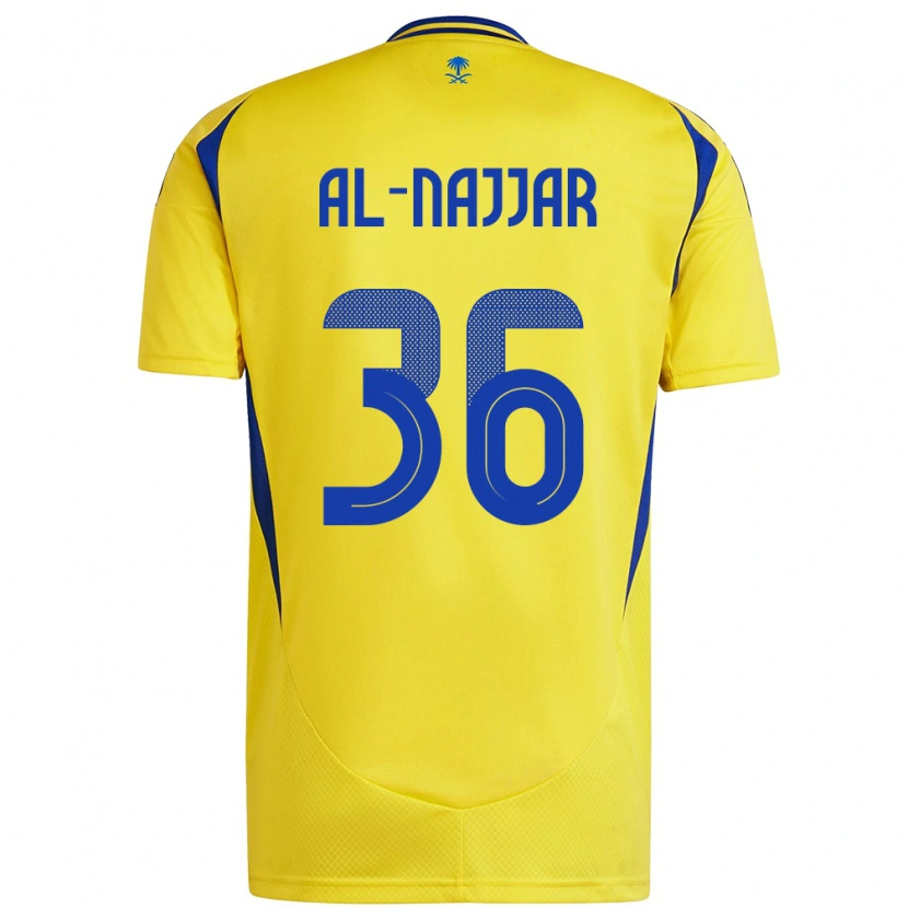 Danxen Niño Camiseta Raghed Al-Najjar #36 Amarillo Azul 1ª Equipación 2024/25 La Camisa México