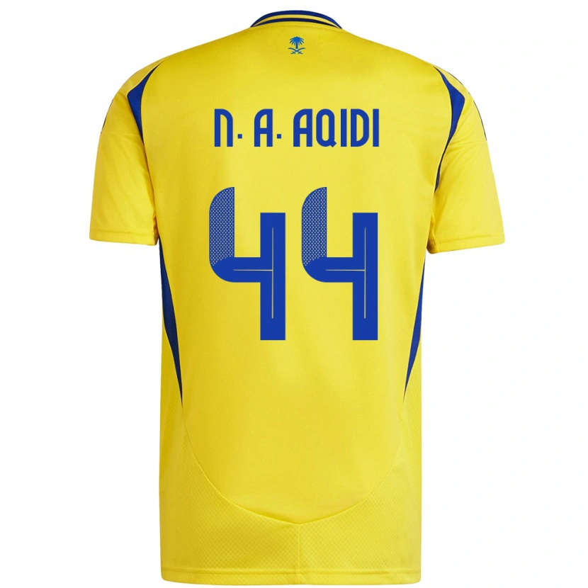 Danxen Niño Camiseta Nawaf Al-Aqidi #44 Amarillo Azul 1ª Equipación 2024/25 La Camisa México