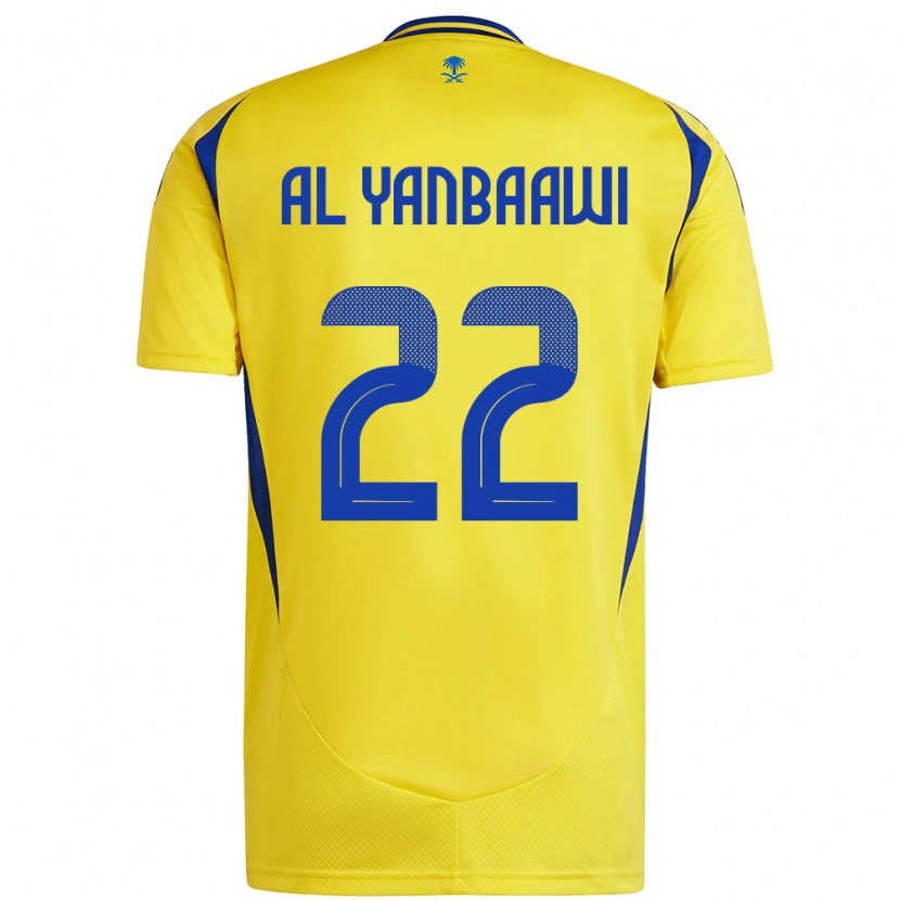 Danxen Niño Camiseta Tahani Al-Yanbaawi #22 Amarillo Azul 1ª Equipación 2024/25 La Camisa México