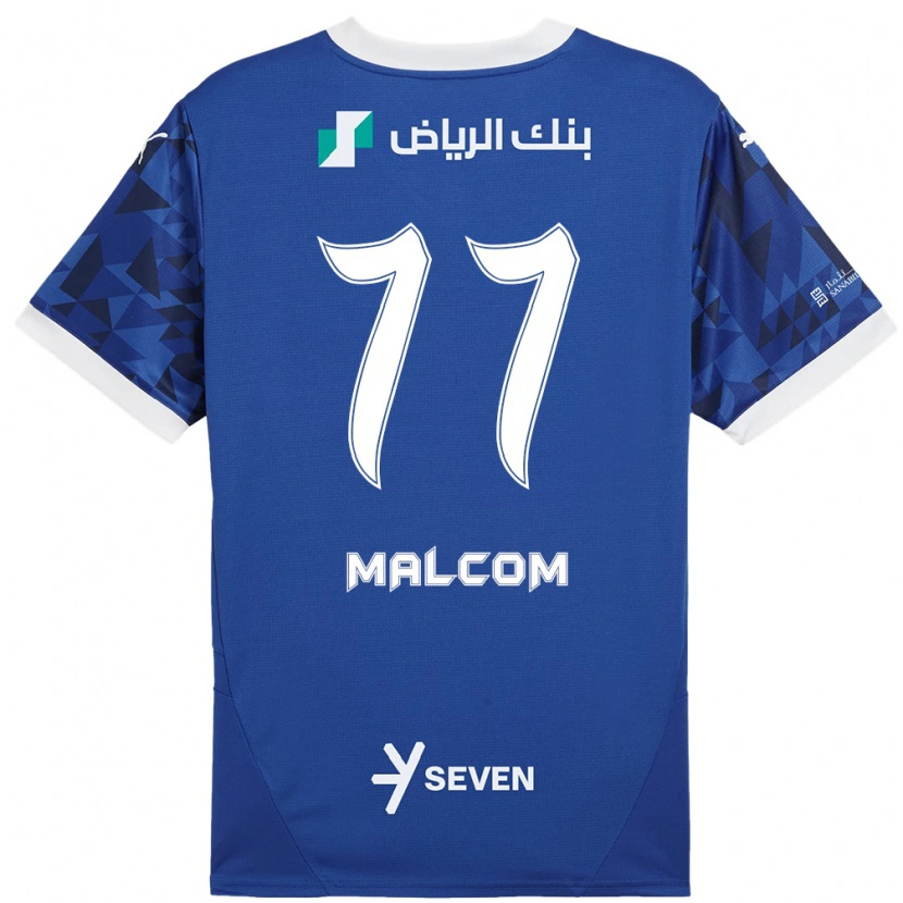 Danxen Niño Camiseta Malcom #77 Azul Oscuro Blanco 1ª Equipación 2024/25 La Camisa México