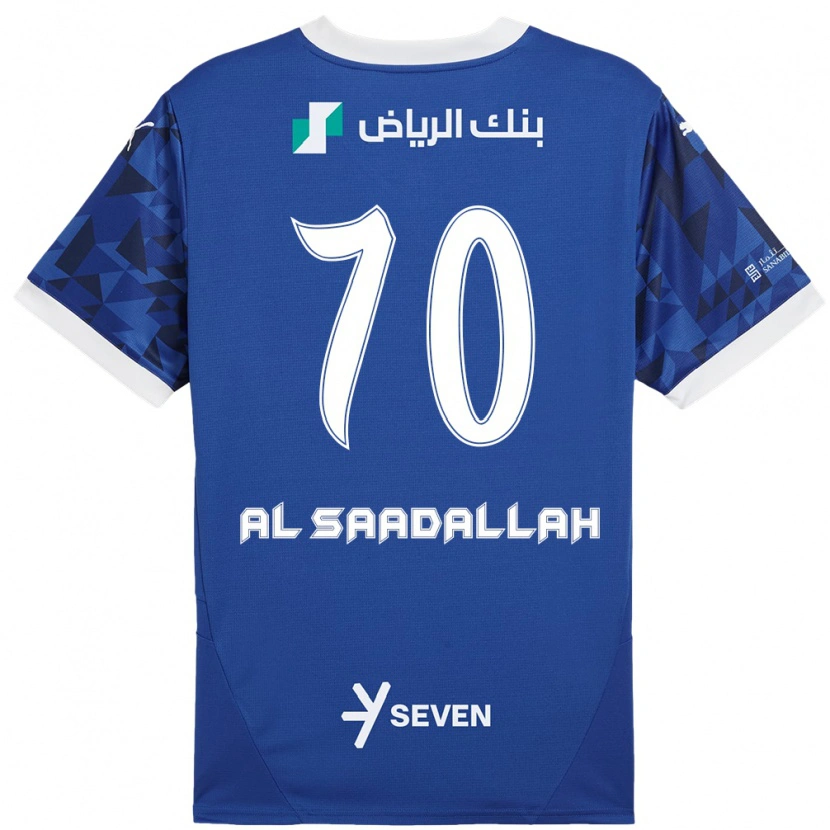 Danxen Niño Camiseta Hessa Al-Saadallah #70 Azul Oscuro Blanco 1ª Equipación 2024/25 La Camisa México