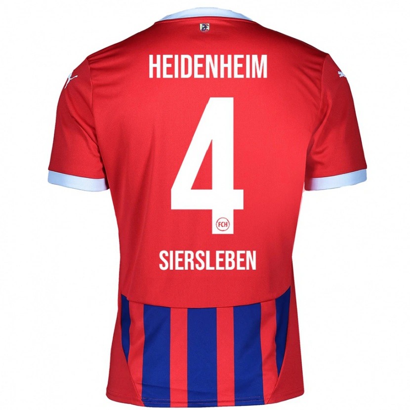 Danxen Niño Camiseta Tim Siersleben #4 Rojo Azul 1ª Equipación 2024/25 La Camisa México