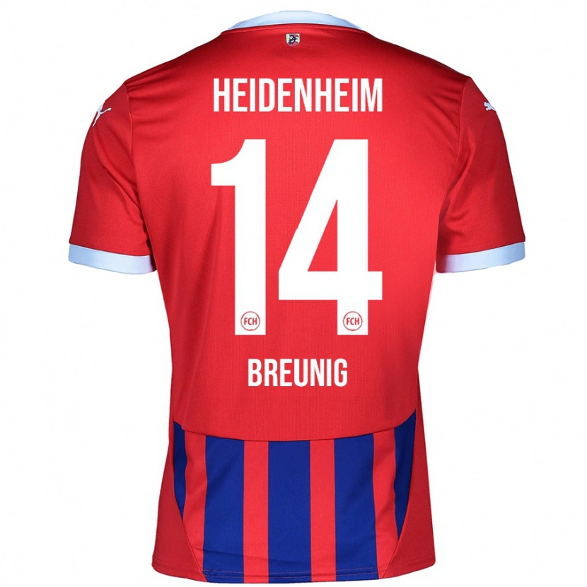 Danxen Niño Camiseta Maximilian Breunig #14 Rojo Azul 1ª Equipación 2024/25 La Camisa México