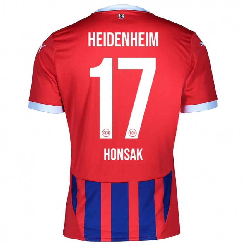Danxen Niño Camiseta Mathias Honsak #17 Rojo Azul 1ª Equipación 2024/25 La Camisa México