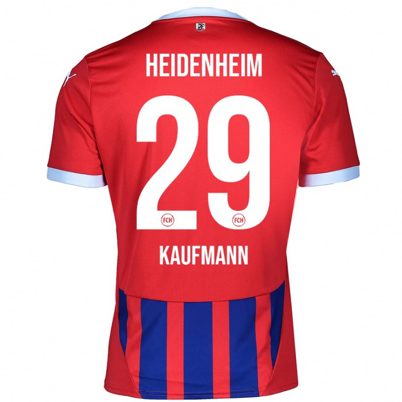 Danxen Niño Camiseta Mikkel Kaufmann #29 Rojo Azul 1ª Equipación 2024/25 La Camisa México
