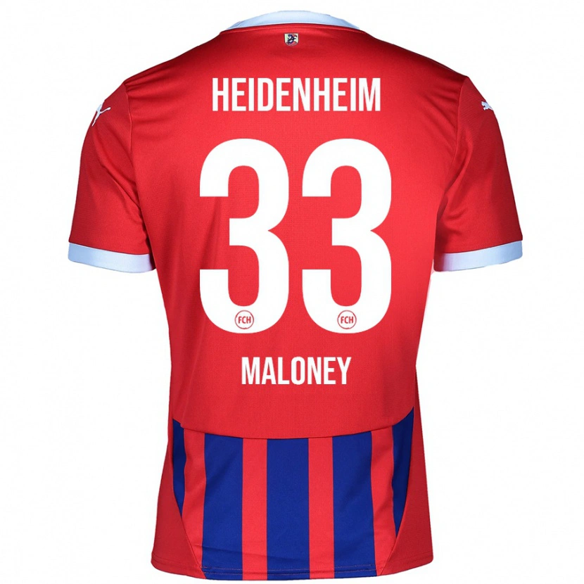 Danxen Niño Camiseta Lennard Maloney #33 Rojo Azul 1ª Equipación 2024/25 La Camisa México
