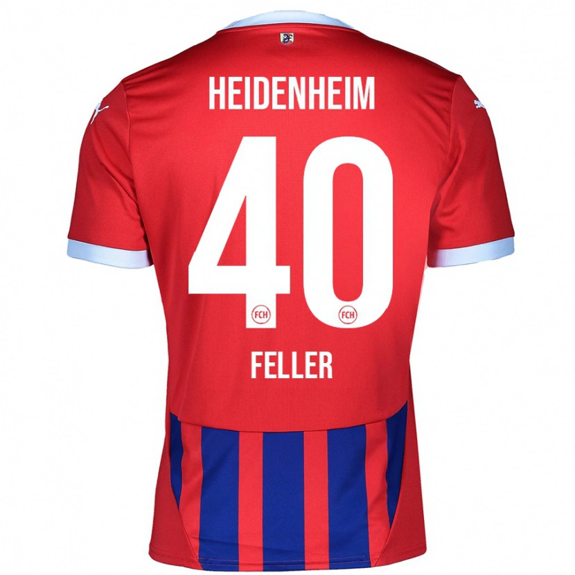Danxen Niño Camiseta Frank Feller #40 Rojo Azul 1ª Equipación 2024/25 La Camisa México
