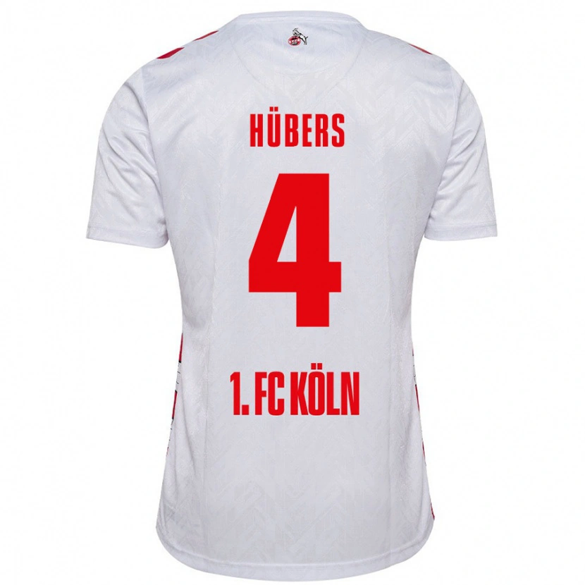 Danxen Niño Camiseta Timo Hübers #4 Blanco Rojo 1ª Equipación 2024/25 La Camisa México