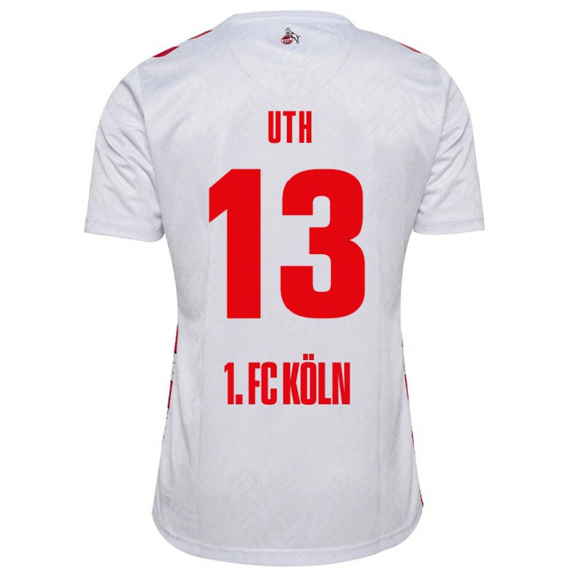 Danxen Niño Camiseta Mark Uth #13 Blanco Rojo 1ª Equipación 2024/25 La Camisa México
