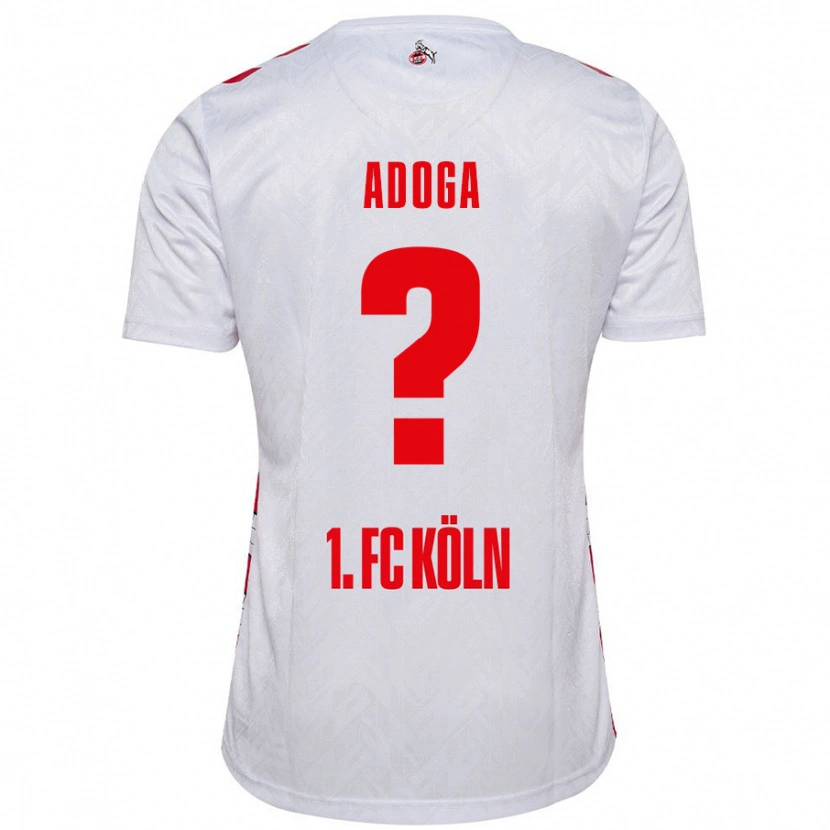 Danxen Niño Camiseta Brian Adoga #0 Blanco Rojo 1ª Equipación 2024/25 La Camisa México