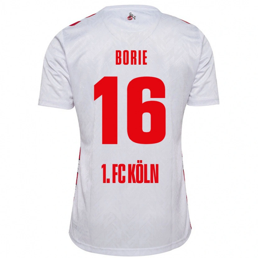 Danxen Niño Camiseta Etienne Borie #16 Blanco Rojo 1ª Equipación 2024/25 La Camisa México