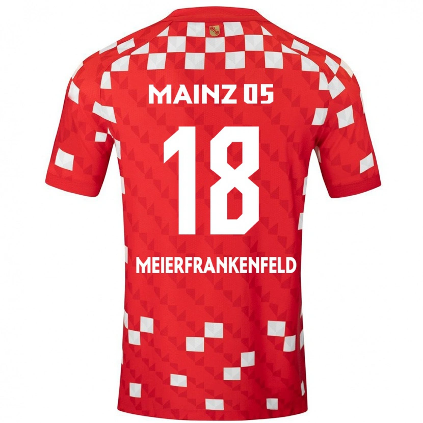 Danxen Niño Camiseta Jana Meierfrankenfeld #18 Blanco Rojo 1ª Equipación 2024/25 La Camisa México