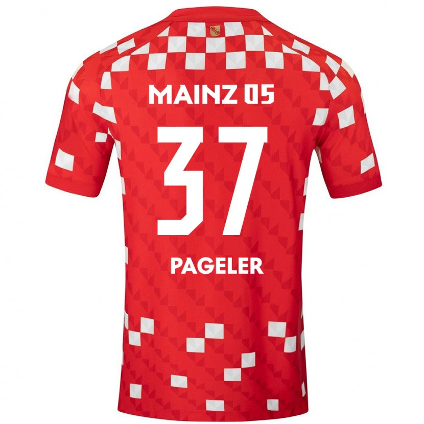 Danxen Niño Camiseta Maja Pageler #37 Blanco Rojo 1ª Equipación 2024/25 La Camisa México