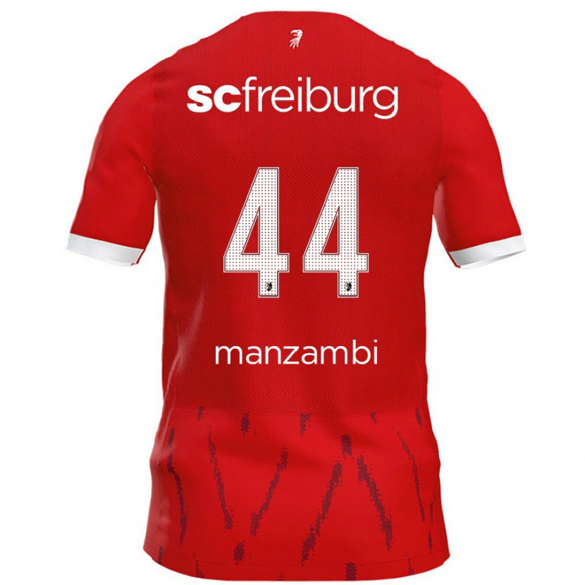 Danxen Niño Camiseta Johan Manzambi #44 Rojo 1ª Equipación 2024/25 La Camisa México