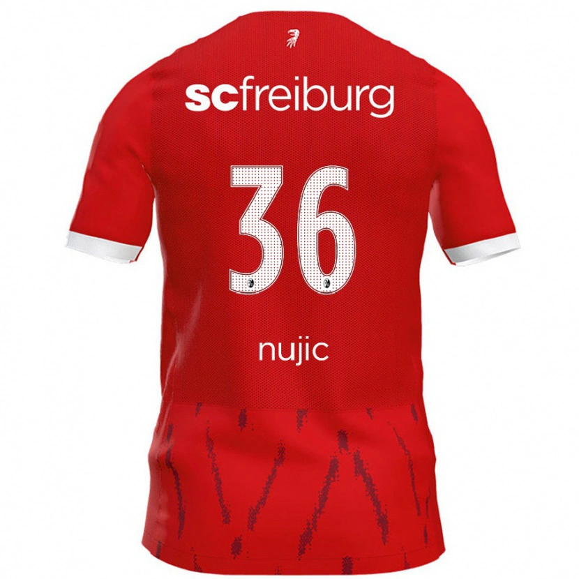 Danxen Niño Camiseta Luka Nujic #36 Rojo 1ª Equipación 2024/25 La Camisa México