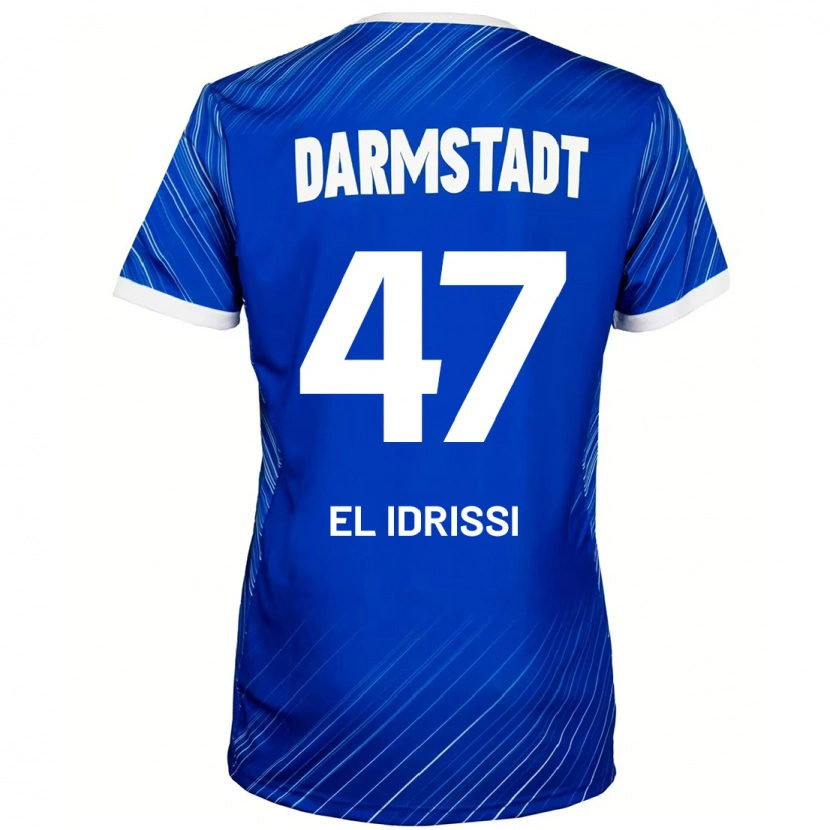 Danxen Niño Camiseta Othmane El Idrissi #47 Azul Blanco 1ª Equipación 2024/25 La Camisa México