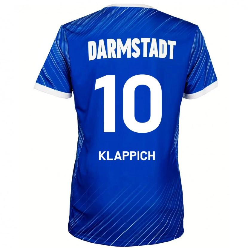 Danxen Niño Camiseta Luis Klappich #10 Azul Blanco 1ª Equipación 2024/25 La Camisa México