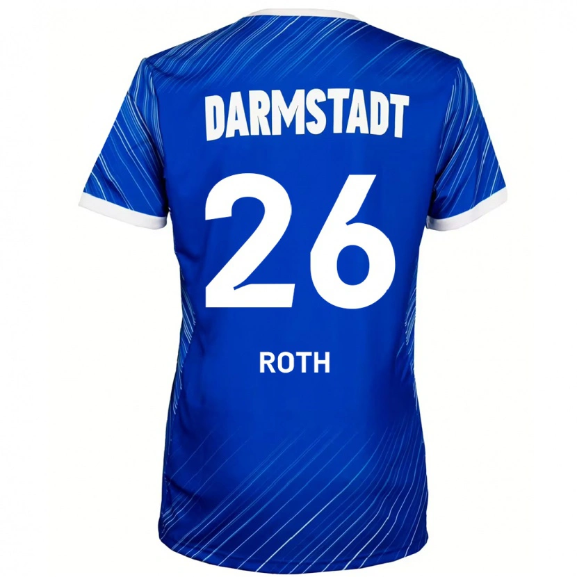 Danxen Niño Camiseta Maximilian Roth #26 Azul Blanco 1ª Equipación 2024/25 La Camisa México
