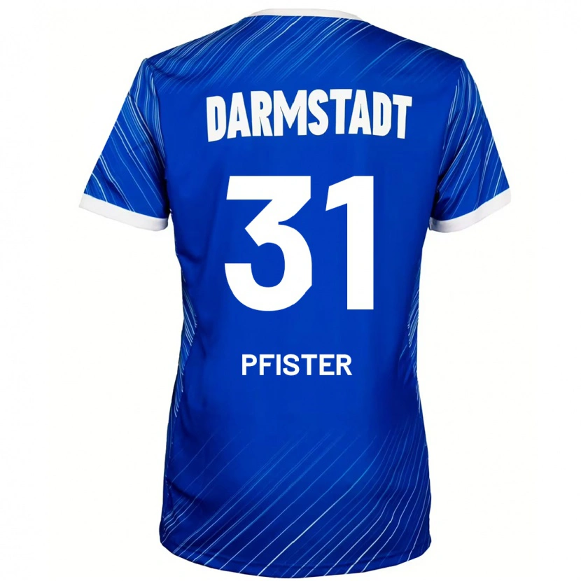 Danxen Niño Camiseta Max Pfister #31 Azul Blanco 1ª Equipación 2024/25 La Camisa México