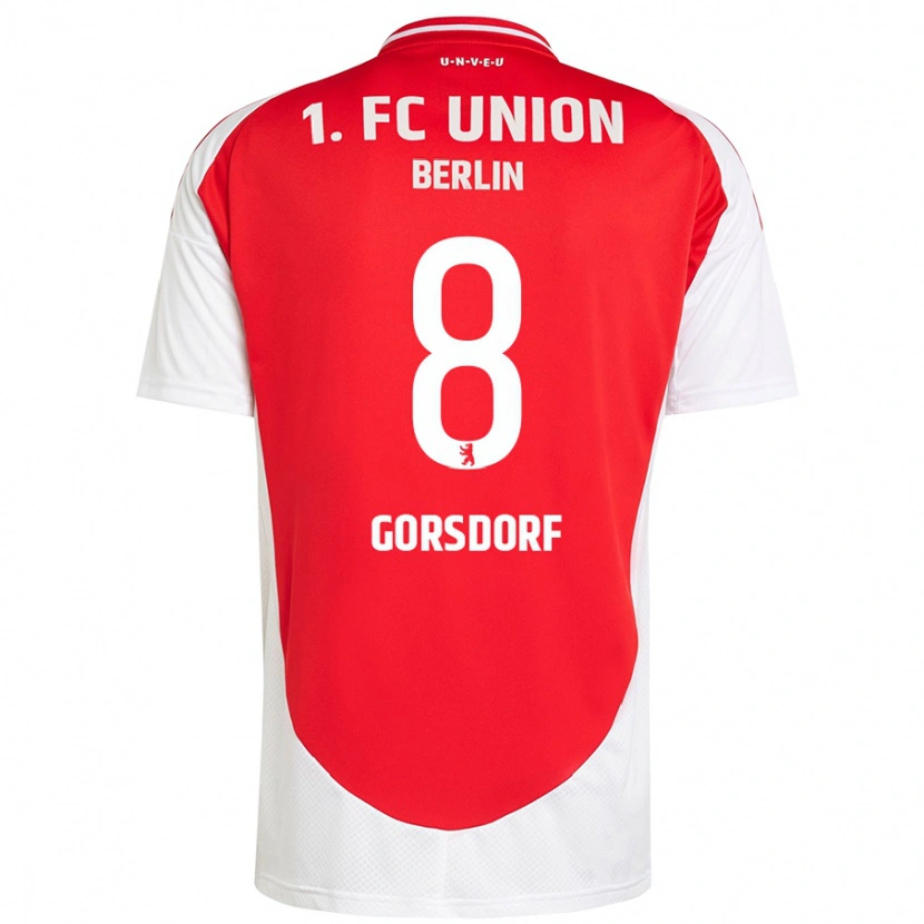 Danxen Niño Camiseta Lisa Görsdorf #8 Rojo Blanco 1ª Equipación 2024/25 La Camisa México