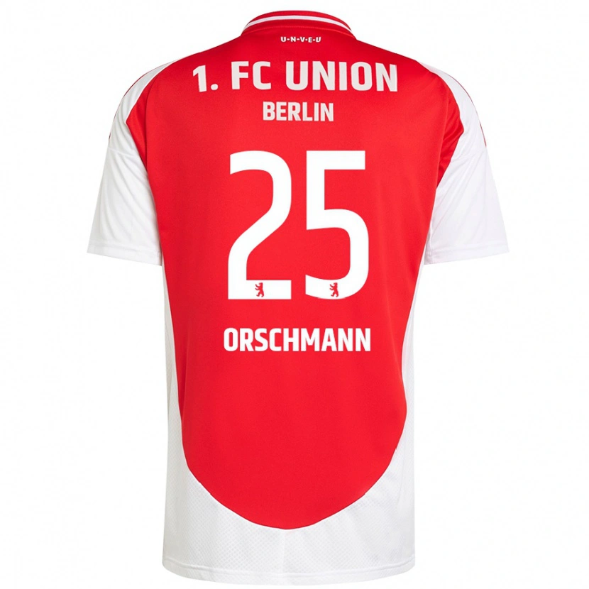 Danxen Niño Camiseta Dina Orschmann #25 Rojo Blanco 1ª Equipación 2024/25 La Camisa México