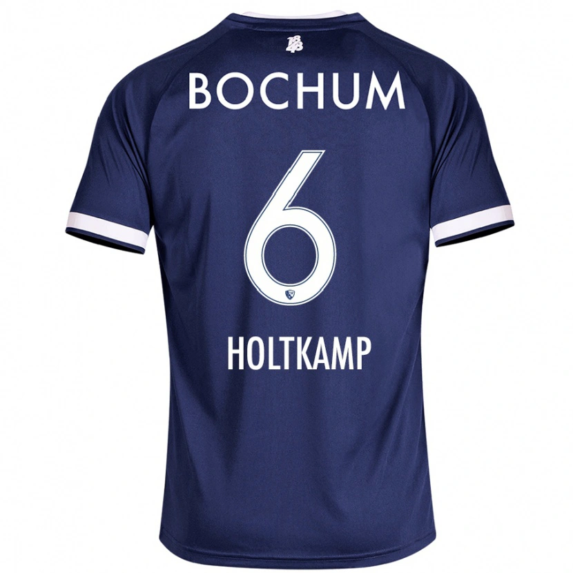 Danxen Niño Camiseta Lars Holtkamp #6 Azul Oscuro 1ª Equipación 2024/25 La Camisa México