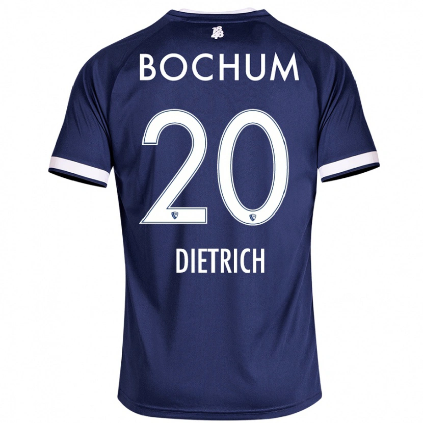 Danxen Niño Camiseta Sam Dietrich #20 Azul Oscuro 1ª Equipación 2024/25 La Camisa México