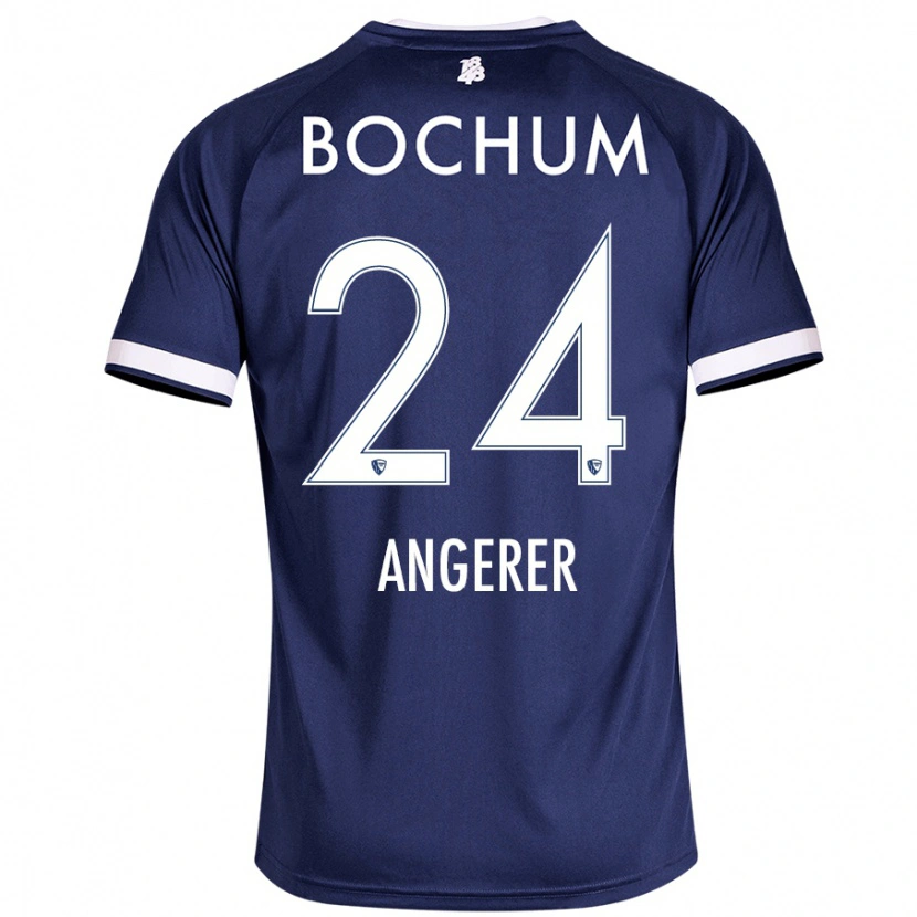 Danxen Niño Camiseta Alina Angerer #24 Azul Oscuro 1ª Equipación 2024/25 La Camisa México