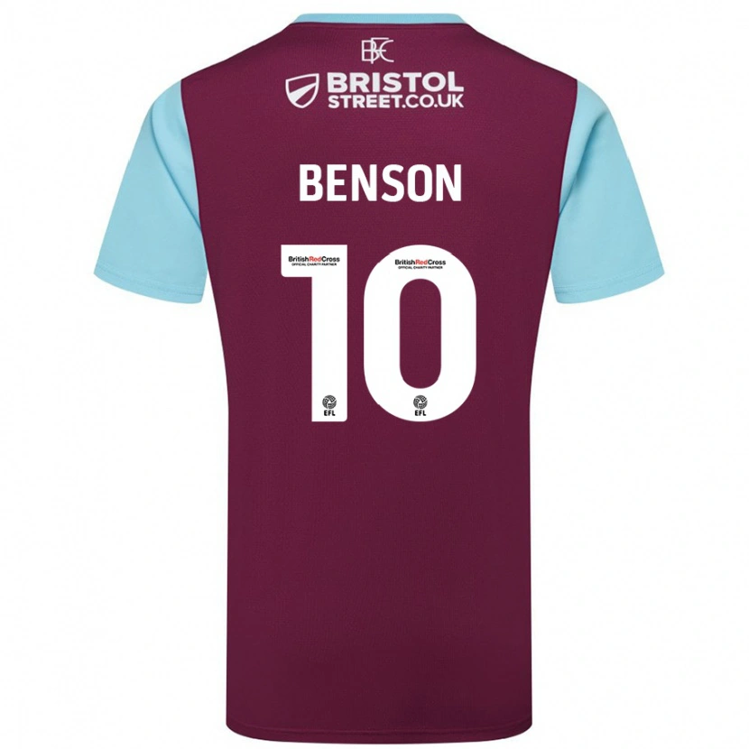 Danxen Niño Camiseta Benson Manuel #10 Borgoña Azul Cielo 1ª Equipación 2024/25 La Camisa México