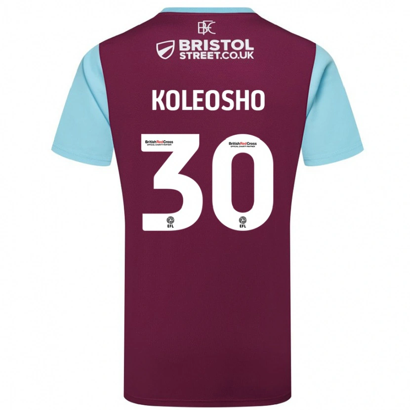 Danxen Niño Camiseta Luca Koleosho #30 Borgoña Azul Cielo 1ª Equipación 2024/25 La Camisa México