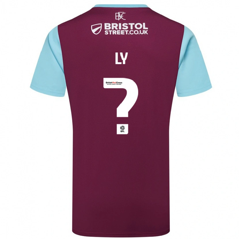 Danxen Niño Camiseta Brandon Ly #0 Borgoña Azul Cielo 1ª Equipación 2024/25 La Camisa México