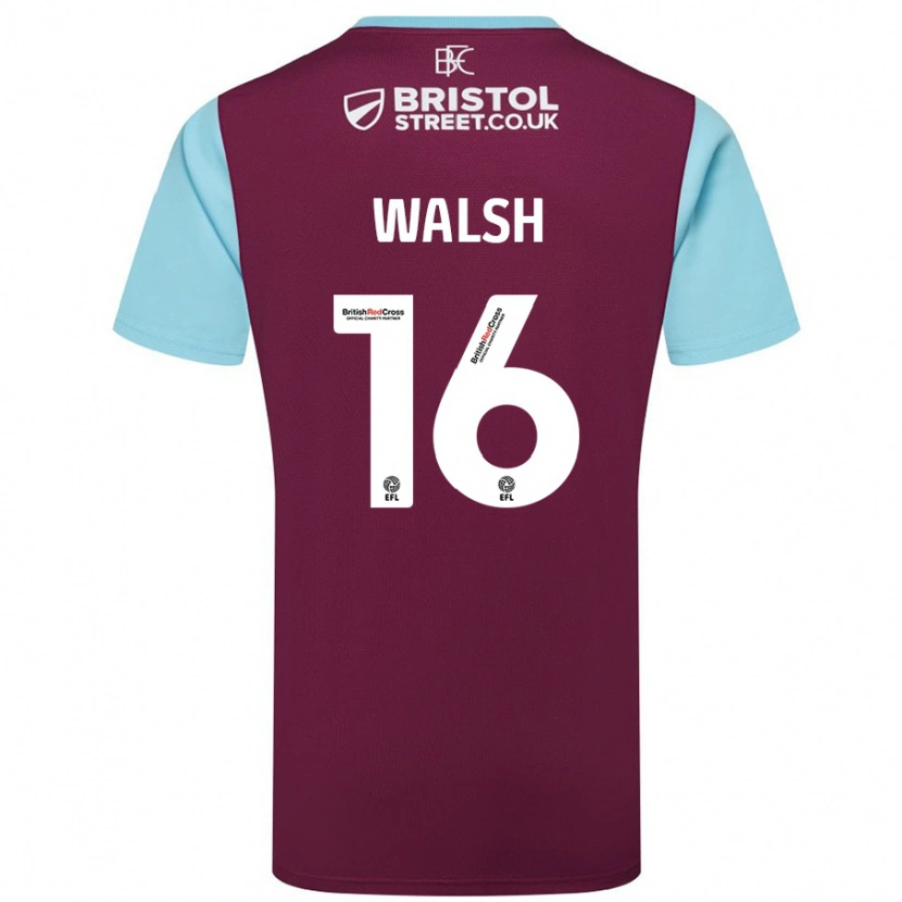 Danxen Niño Camiseta Lucy Walsh #16 Borgoña Azul Cielo 1ª Equipación 2024/25 La Camisa México