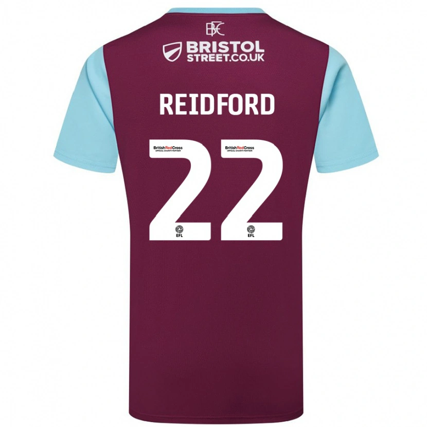 Danxen Niño Camiseta Isabella Reidford #22 Borgoña Azul Cielo 1ª Equipación 2024/25 La Camisa México