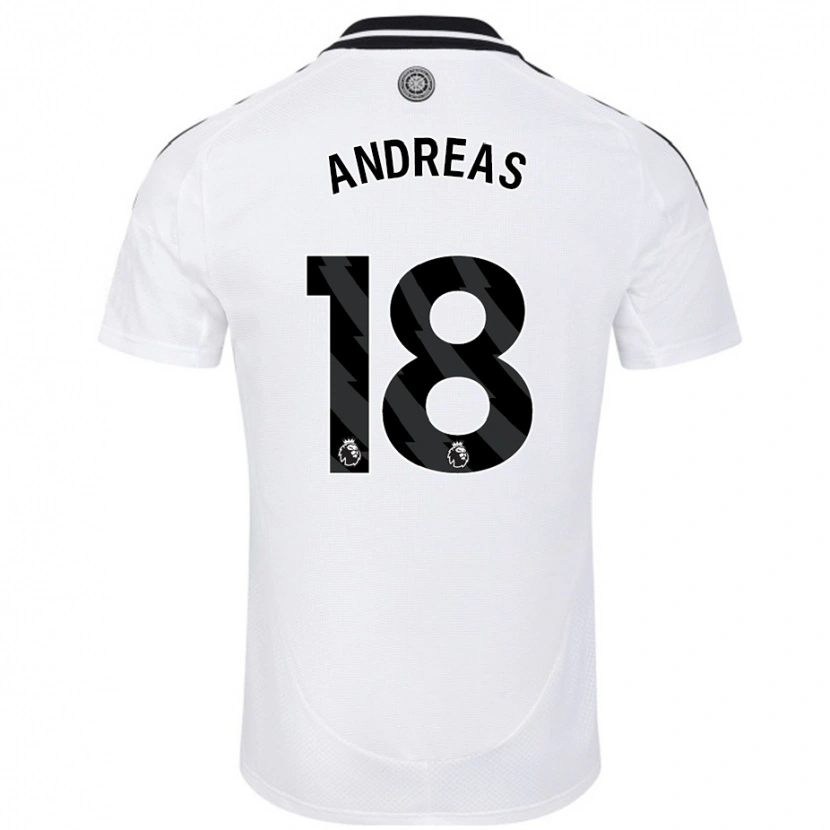 Danxen Niño Camiseta Andreas Pereira #18 Blanco 1ª Equipación 2024/25 La Camisa México