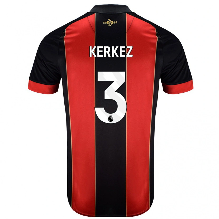 Danxen Niño Camiseta Milos Kerkez #3 Rojo Negro 1ª Equipación 2024/25 La Camisa México
