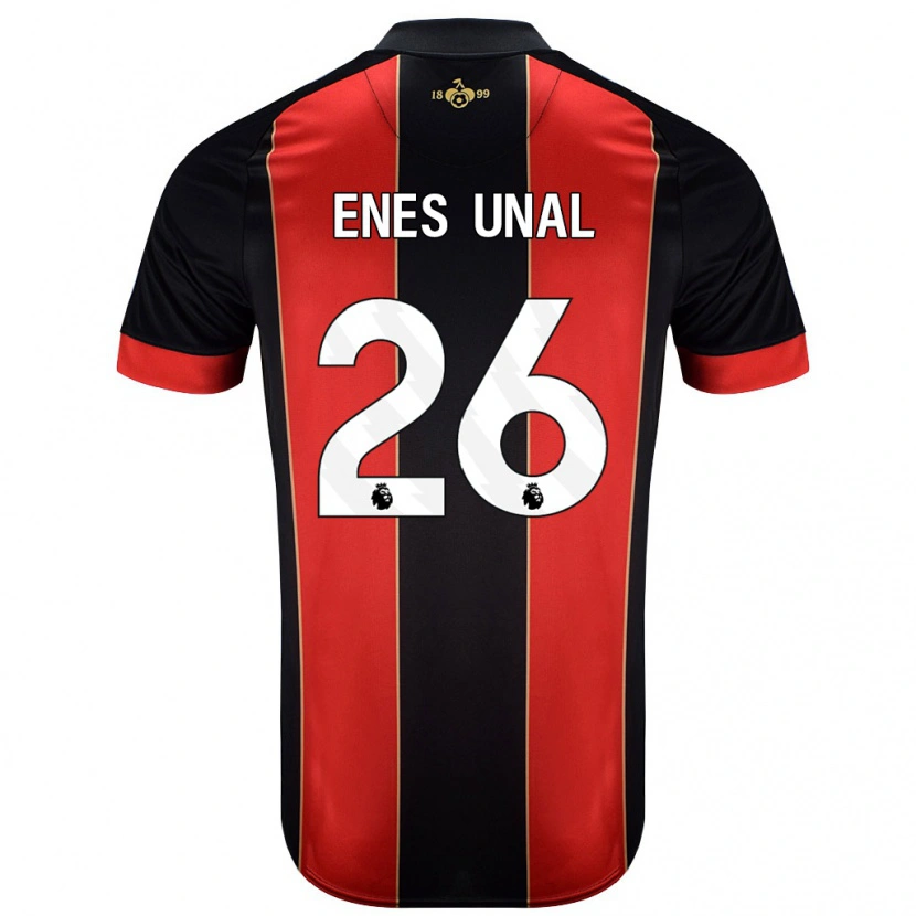 Danxen Niño Camiseta Enes Ünal #26 Rojo Negro 1ª Equipación 2024/25 La Camisa México