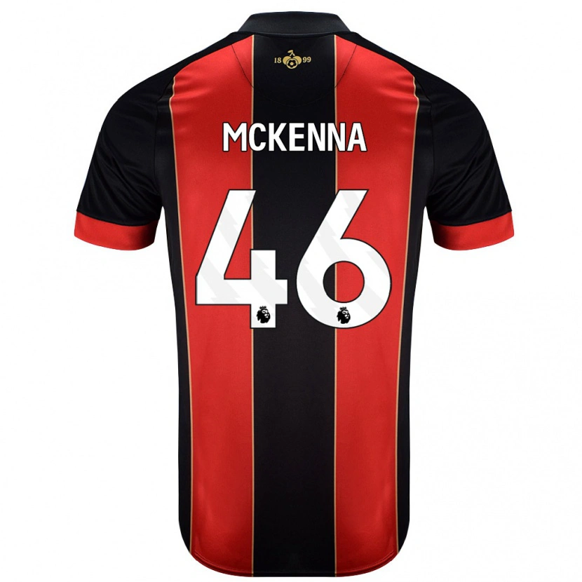 Danxen Niño Camiseta Callan Mckenna #46 Rojo Negro 1ª Equipación 2024/25 La Camisa México