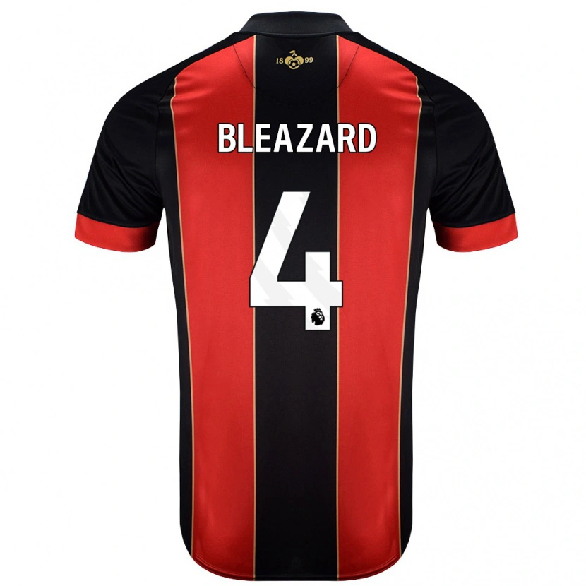 Danxen Niño Camiseta Helen Bleazard #4 Rojo Negro 1ª Equipación 2024/25 La Camisa México