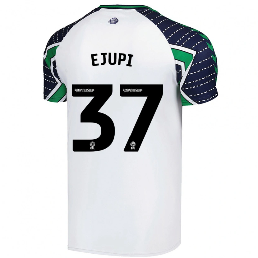 Danxen Niño Camiseta Elizabeta Ejupi #37 Blanco 2ª Equipación 2024/25 La Camisa México