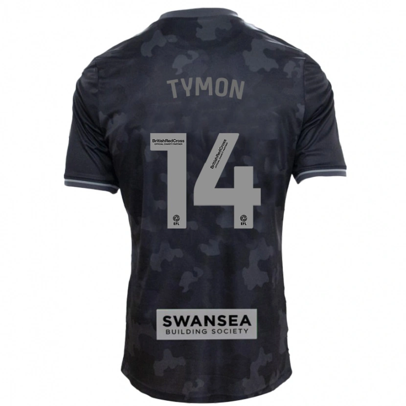 Danxen Niño Camiseta Josh Tymon #14 Negro 2ª Equipación 2024/25 La Camisa México