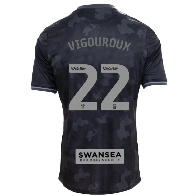 Danxen Niño Camiseta Lawrence Vigouroux #22 Negro 2ª Equipación 2024/25 La Camisa México