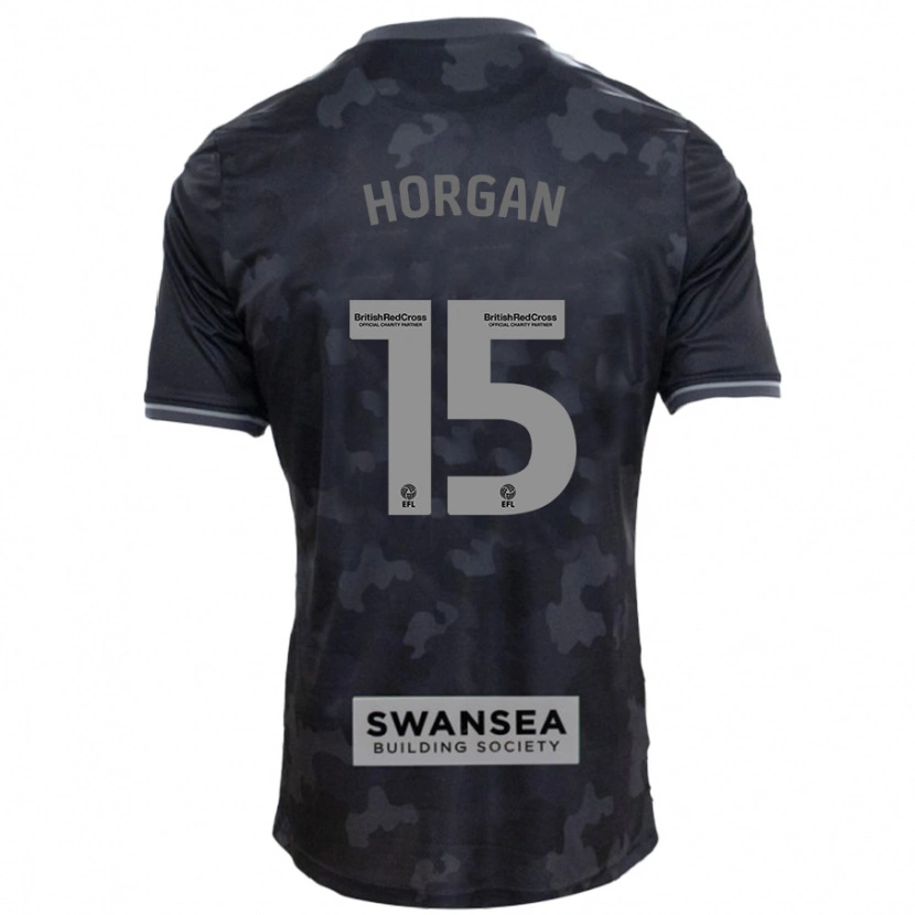 Danxen Niño Camiseta Gwenan Horgan #15 Negro 2ª Equipación 2024/25 La Camisa México