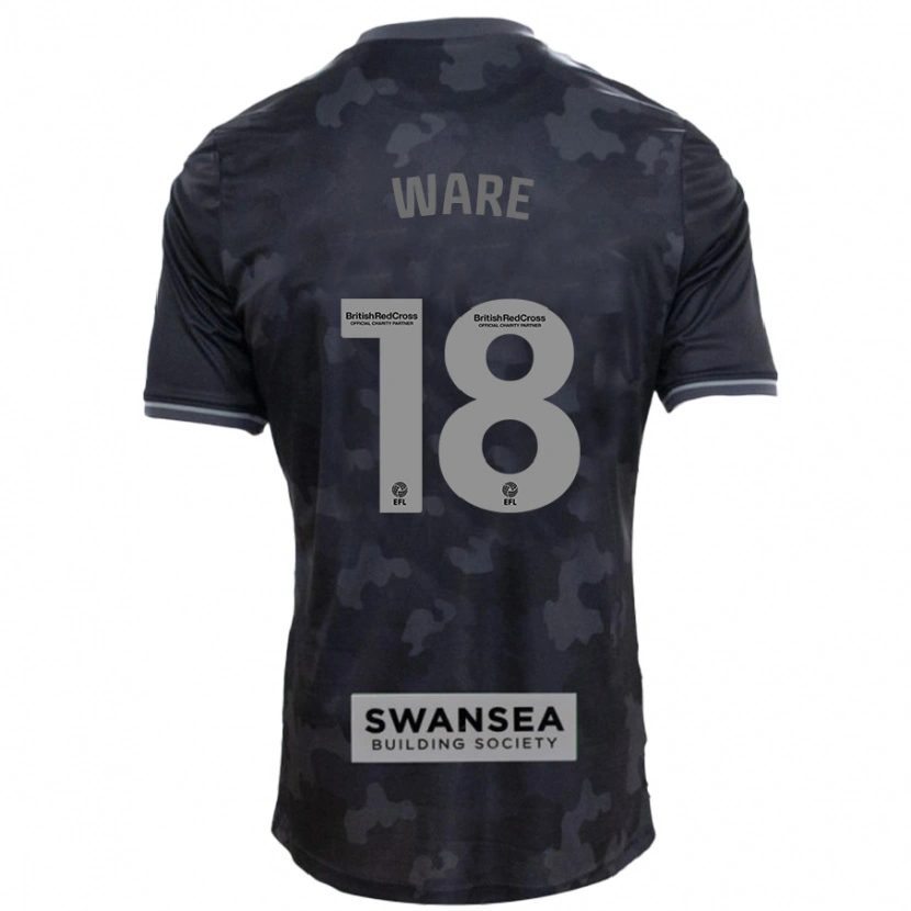 Danxen Niño Camiseta Phoebe Ware #18 Negro 2ª Equipación 2024/25 La Camisa México
