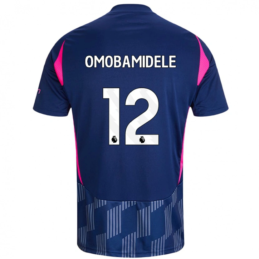 Danxen Niño Camiseta Andrew Omobamidele #12 Azul Real Rosa 2ª Equipación 2024/25 La Camisa México