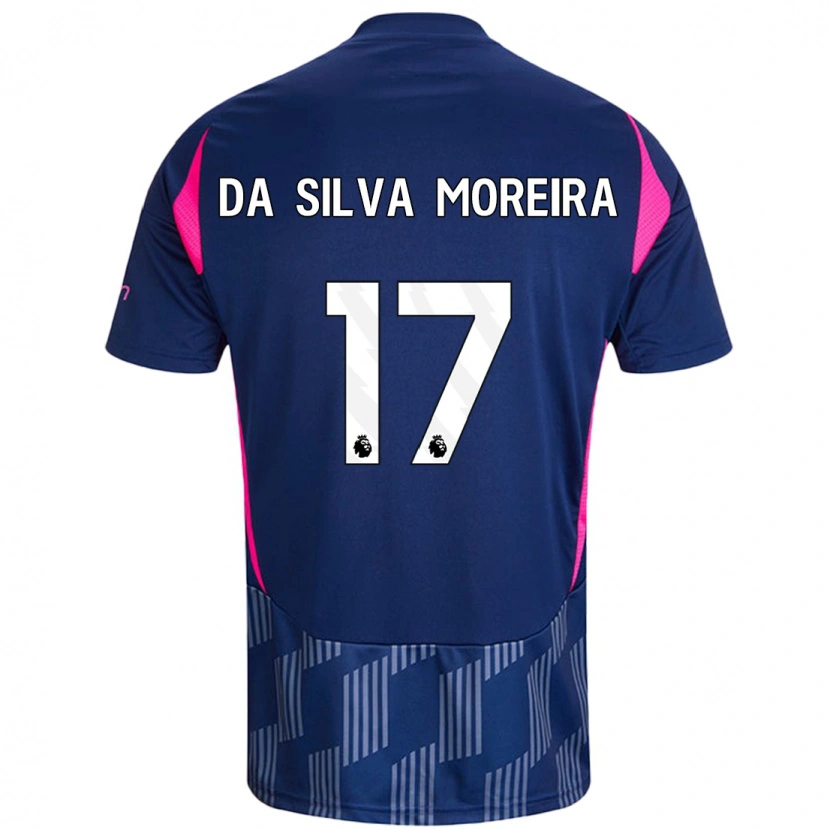Danxen Niño Camiseta Eric Da Silva Moreira #17 Azul Real Rosa 2ª Equipación 2024/25 La Camisa México